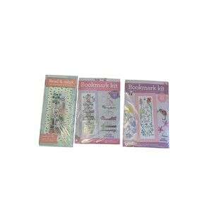 The World of Cross Stitching Cross stitch Bookmark Making Kit Lot of 3 Crafty